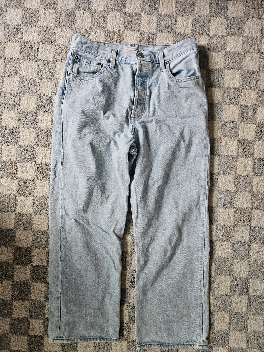 Women's Ribcage Straight Leg Jeans in Light Blue